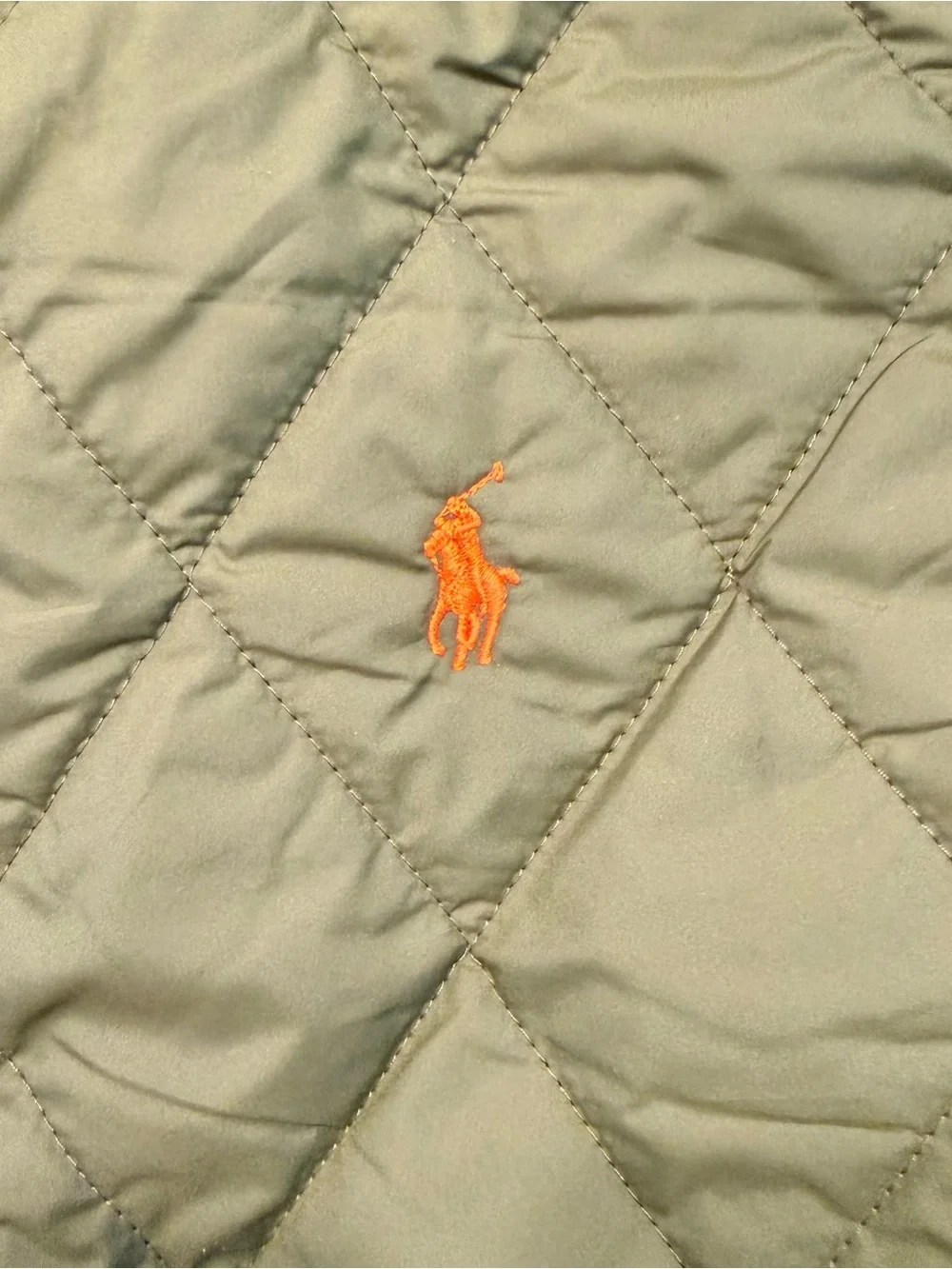 Polo Ralph Lauren Boys Quilted Fleece Lined Vest L (14-16) Olive NWOT